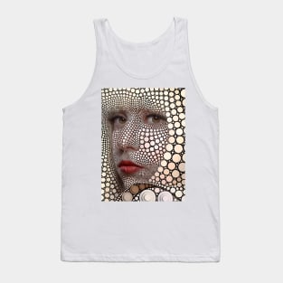 Blond woman face circles Tank Top